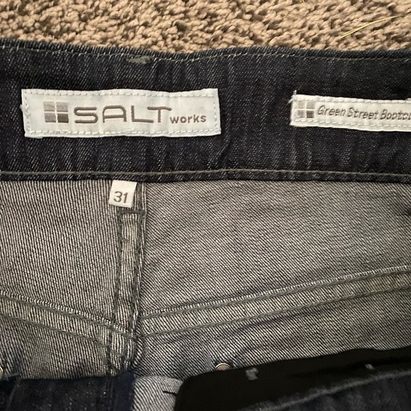 Salt Works Jeans 31 Green Street Bootcut Dark Blue Stretch Denim Boot Cut 12 - Picture 5 of 7